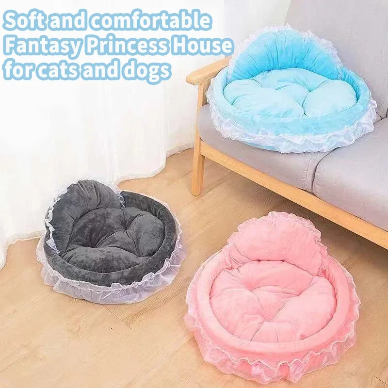 PFW Princess Style Lace Pet Bed – Detachable & Soft